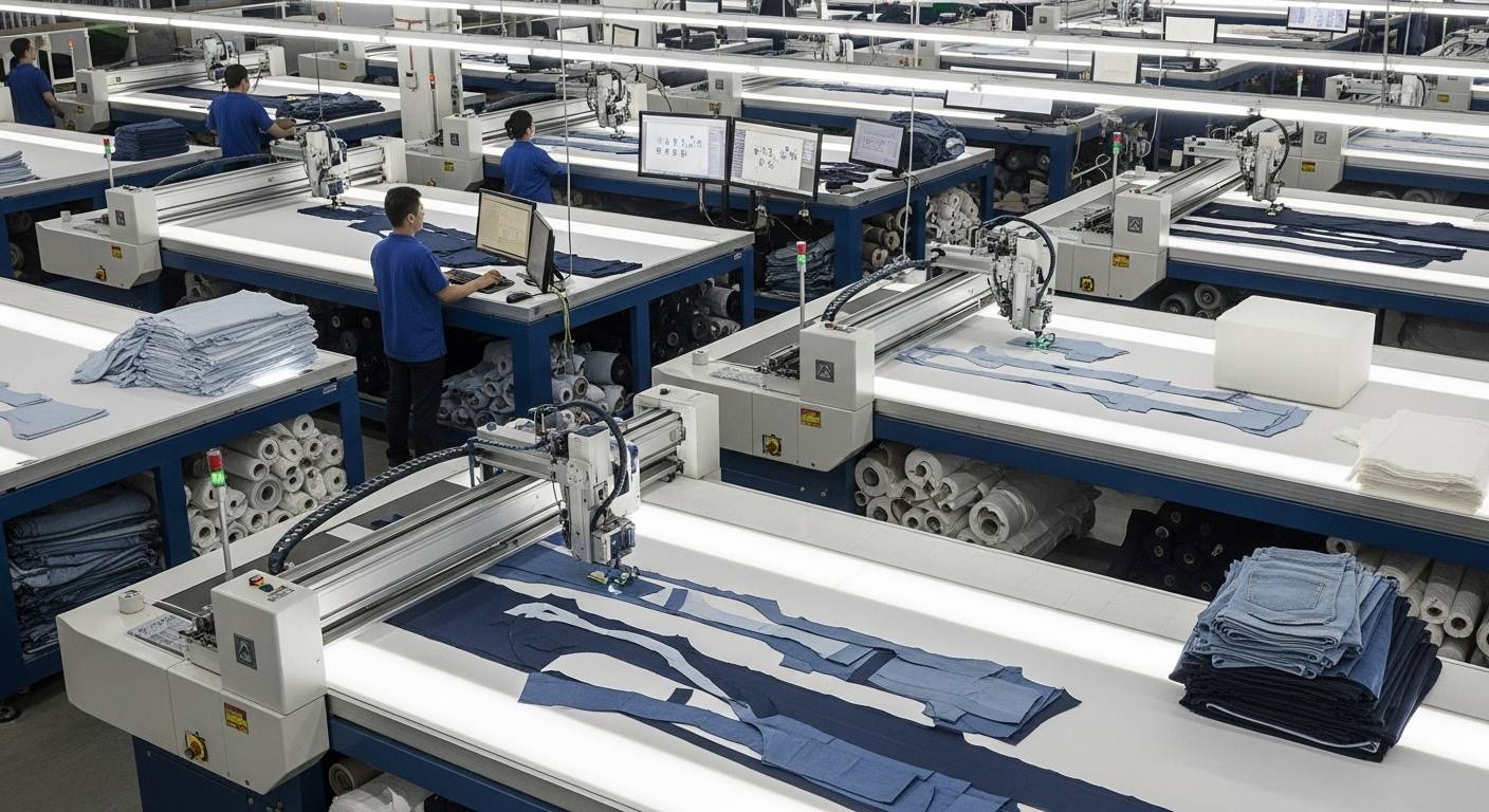 Точность раскроя ткани на фабрике