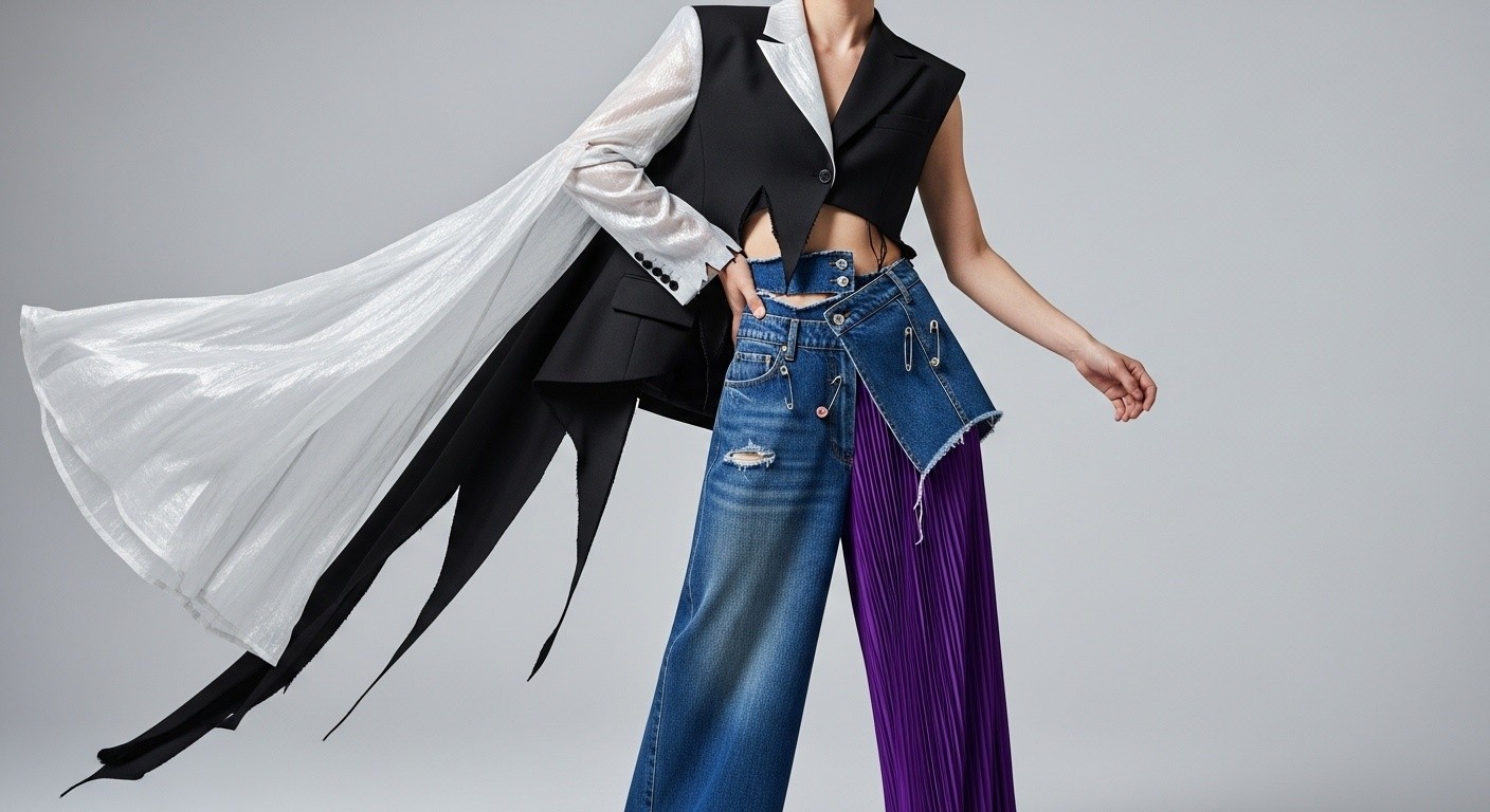 Пошив одежды асимметричного фасона с индивидуальным дизайном