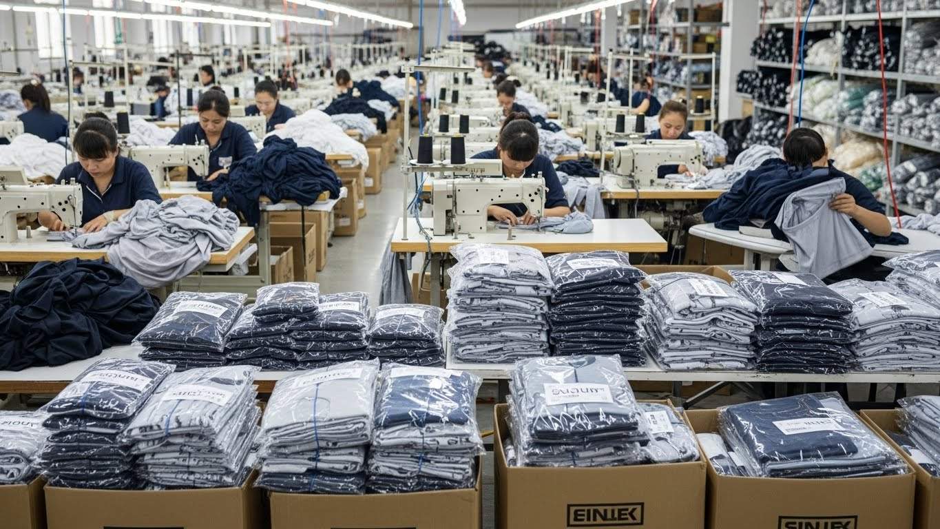 Швейное производство с упаковкой продукции одежды