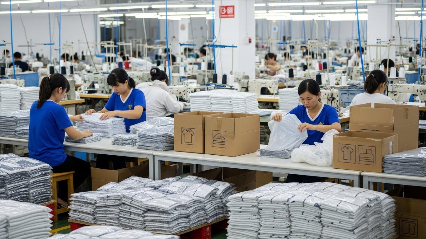 Швейное производство с упаковкой текстильных изделий