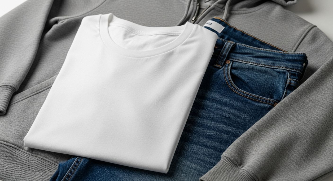 Одежда стандартного качества с простым дизайном