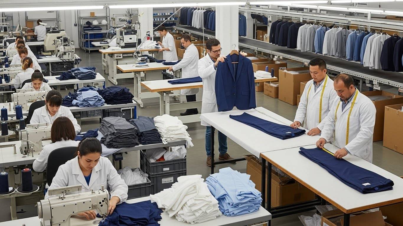 Швейное производство с контролем качества на всех этапах корпоративной одежды