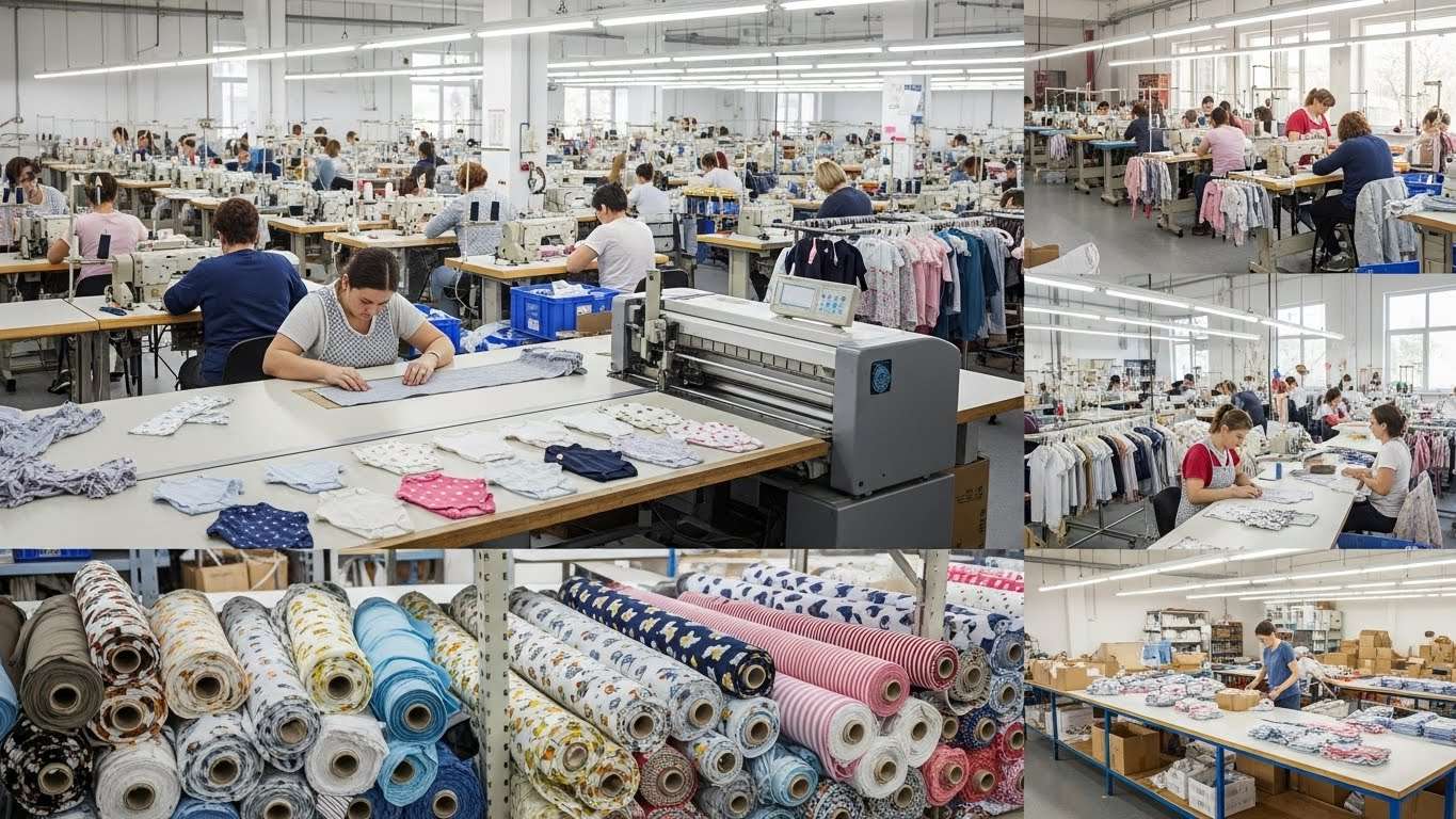 Швейная фабрика полного цикла: производство одежды для детей Процесс производства детской одежды