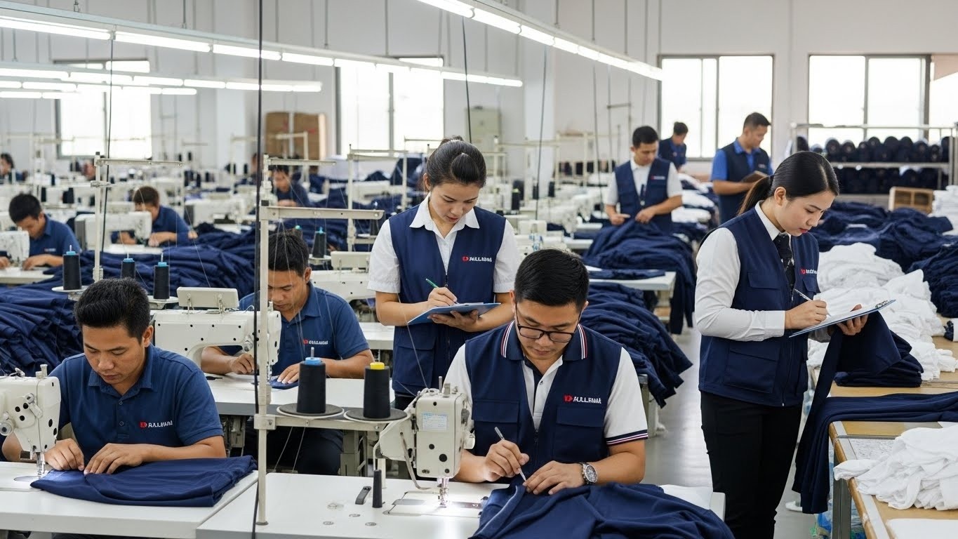 Швейное производство с контролем качества на всех этапах промо одежды