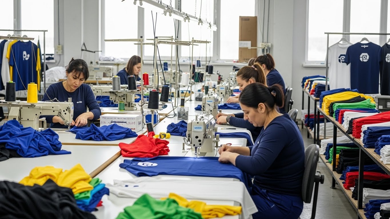 Процесс производства стандартной промо одежды