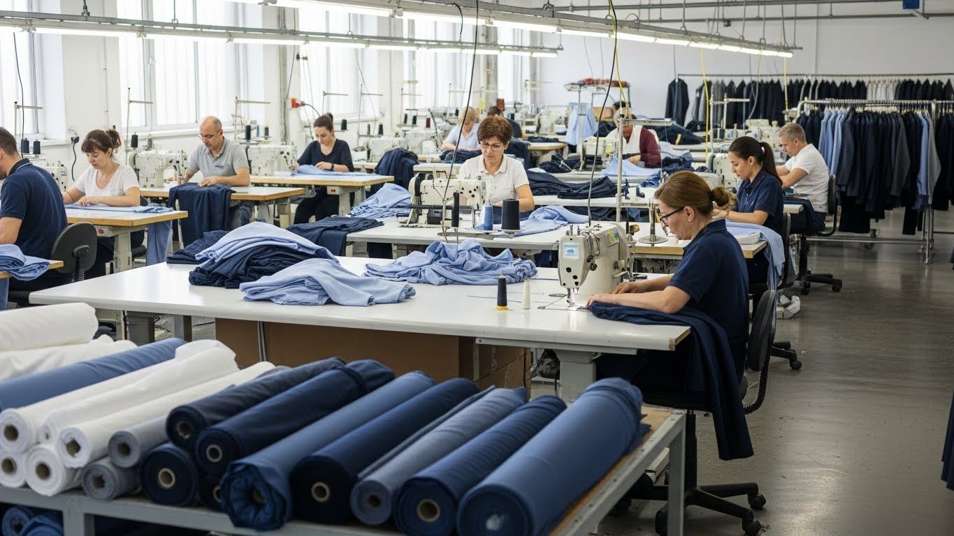 Швейное производство среднего класса корпоративной одежды