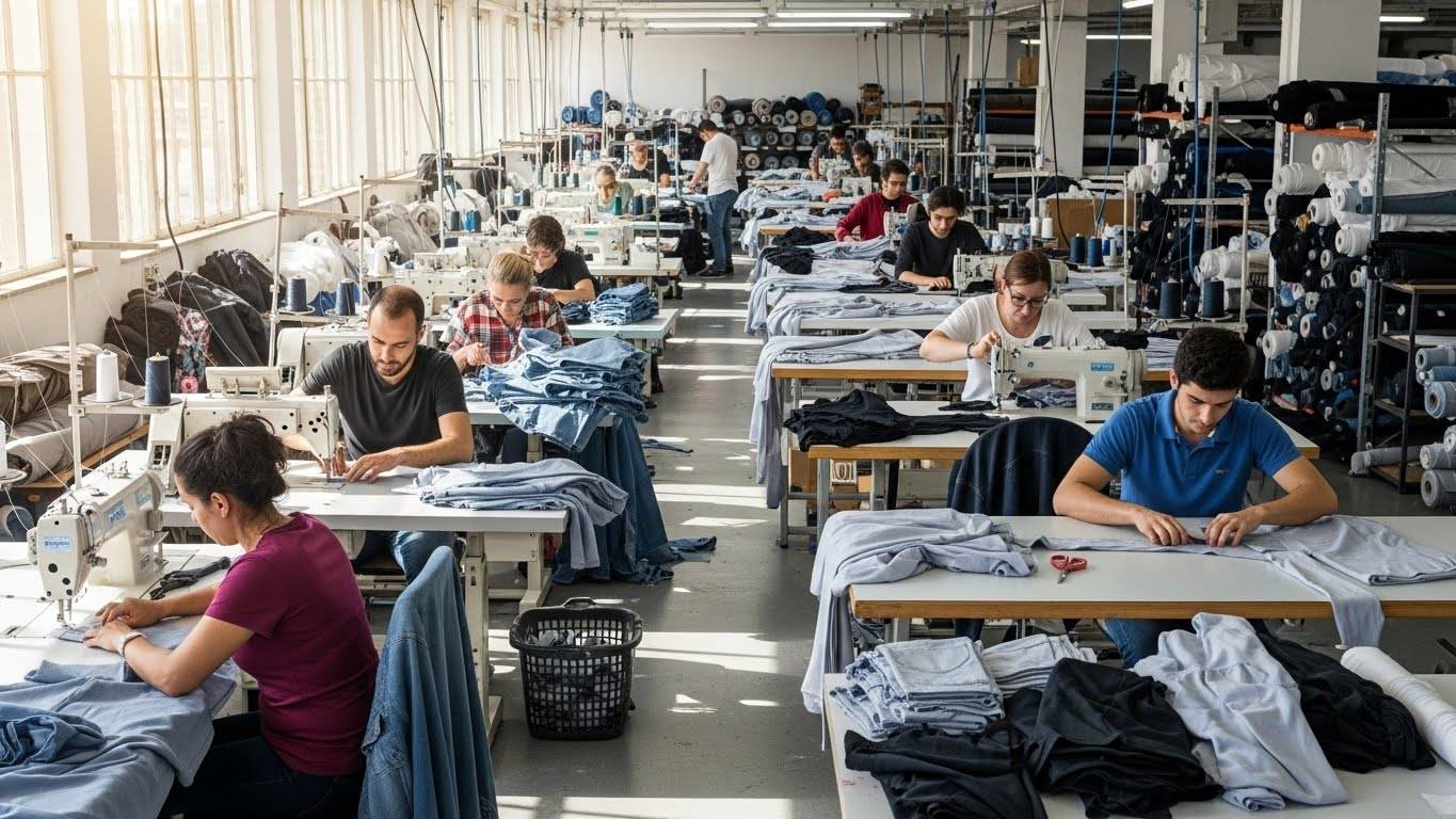 Швейное производство среднего класса текстильных изделий