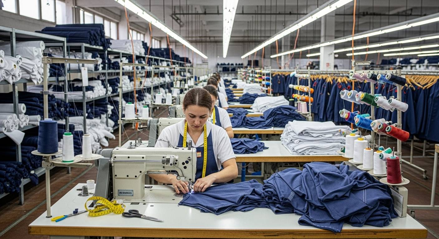 Швейное производство среднего класса униформы