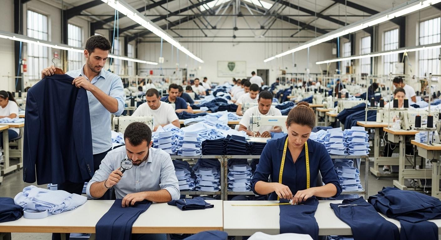 Контроль качества одежды для мужчин