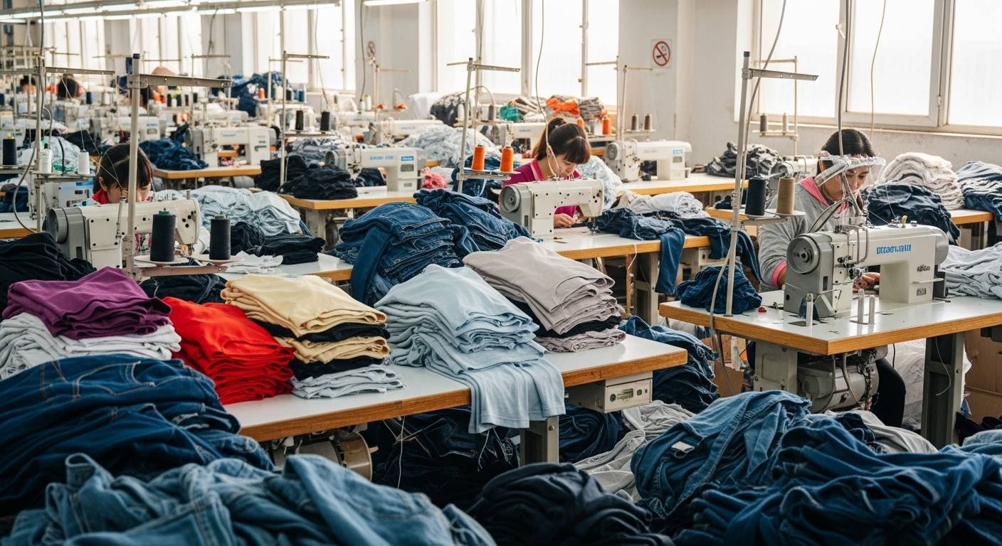 Пошив одежды фабричного производства для повседневной носки