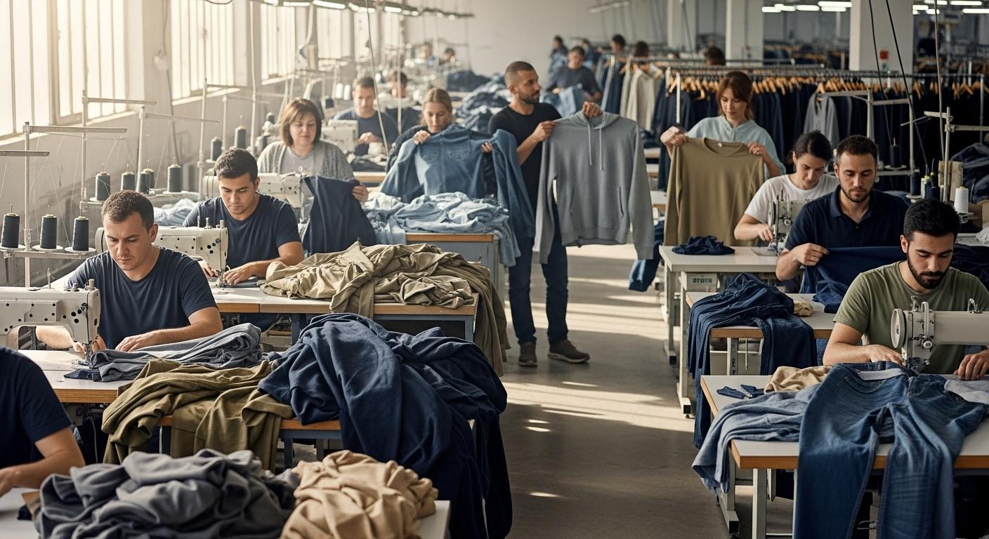 Пошив одежды контрактного производства для повседневной носки