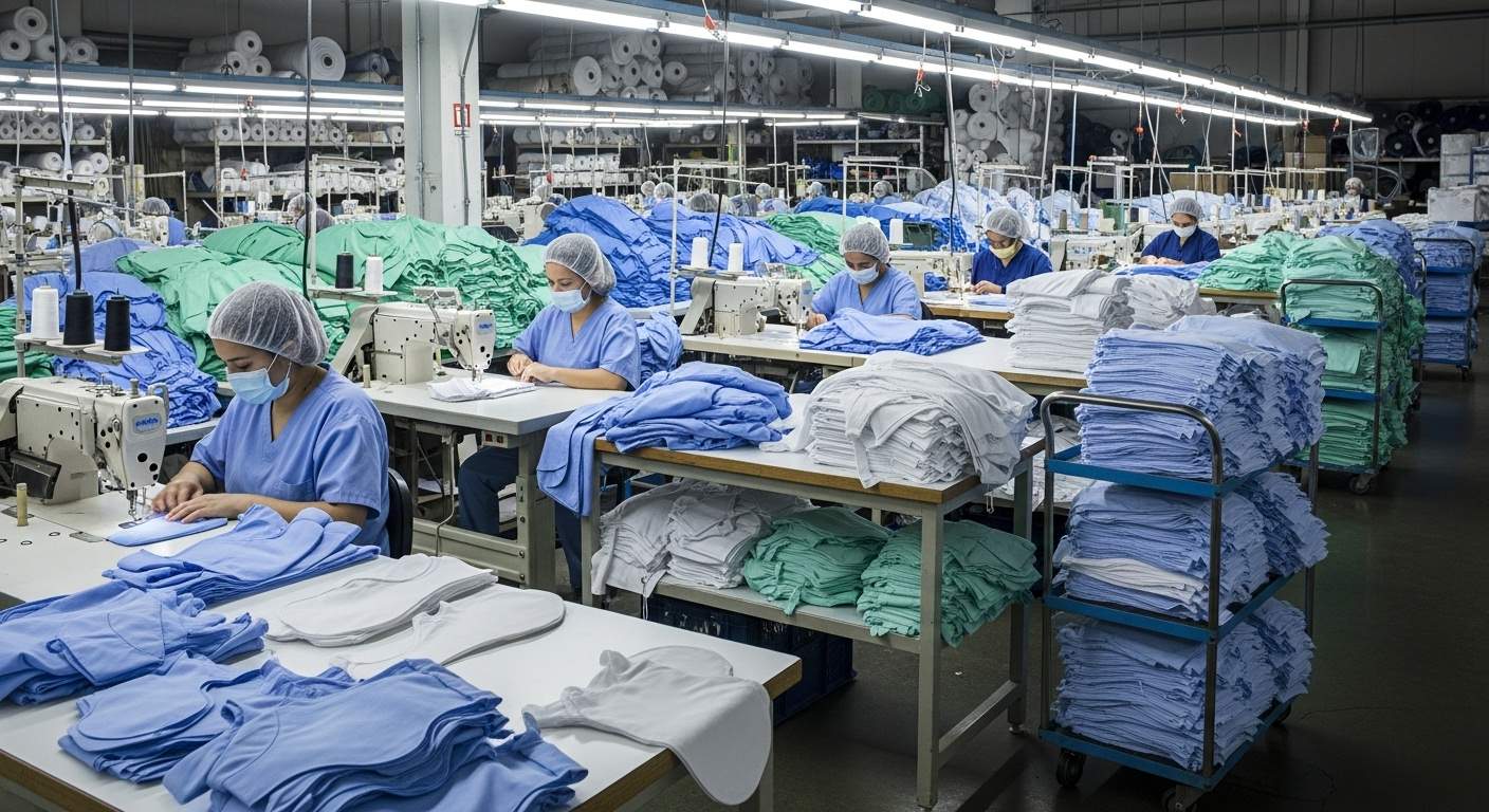 Швейная фабрика контрактного производства одежды для медучреждений