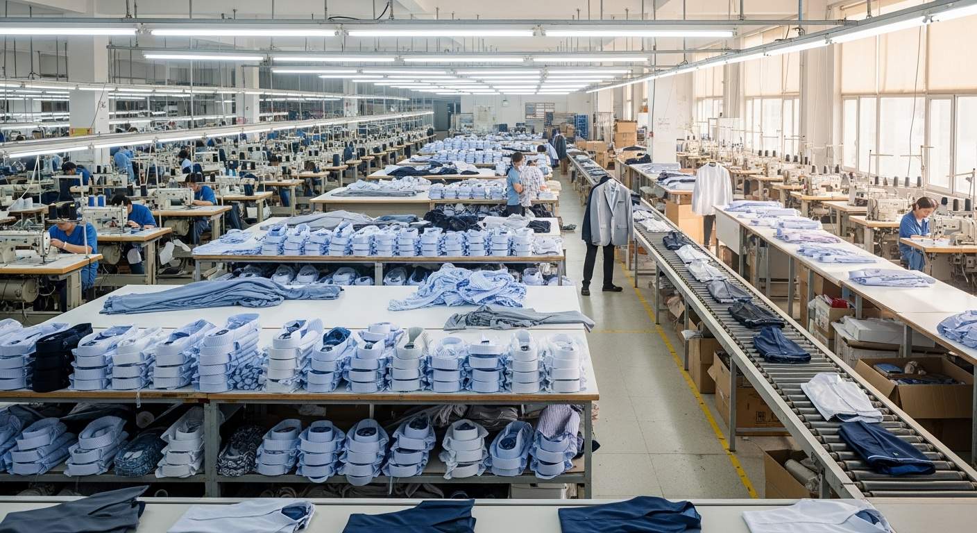 Производство корпоративной одежды на фабрике