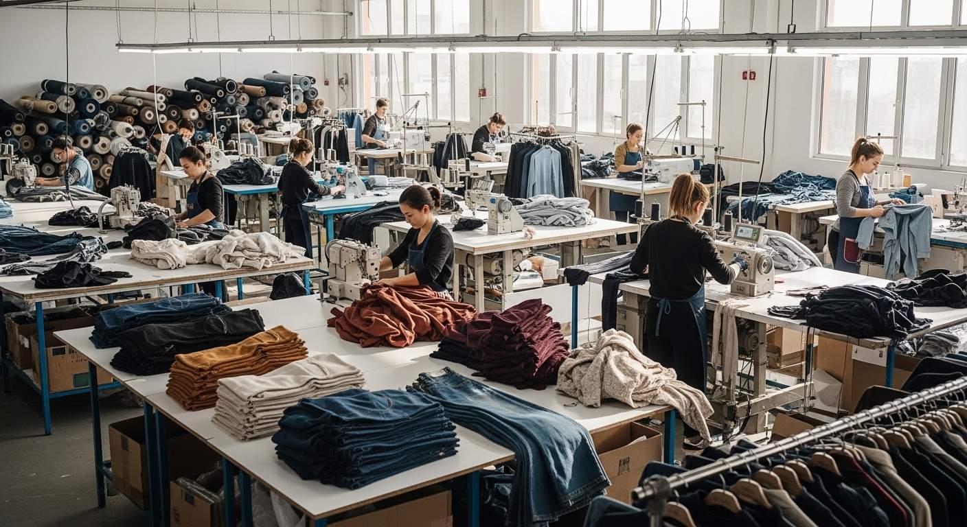 Швейная фабрика производственного аутсорсинга сезонной одежды