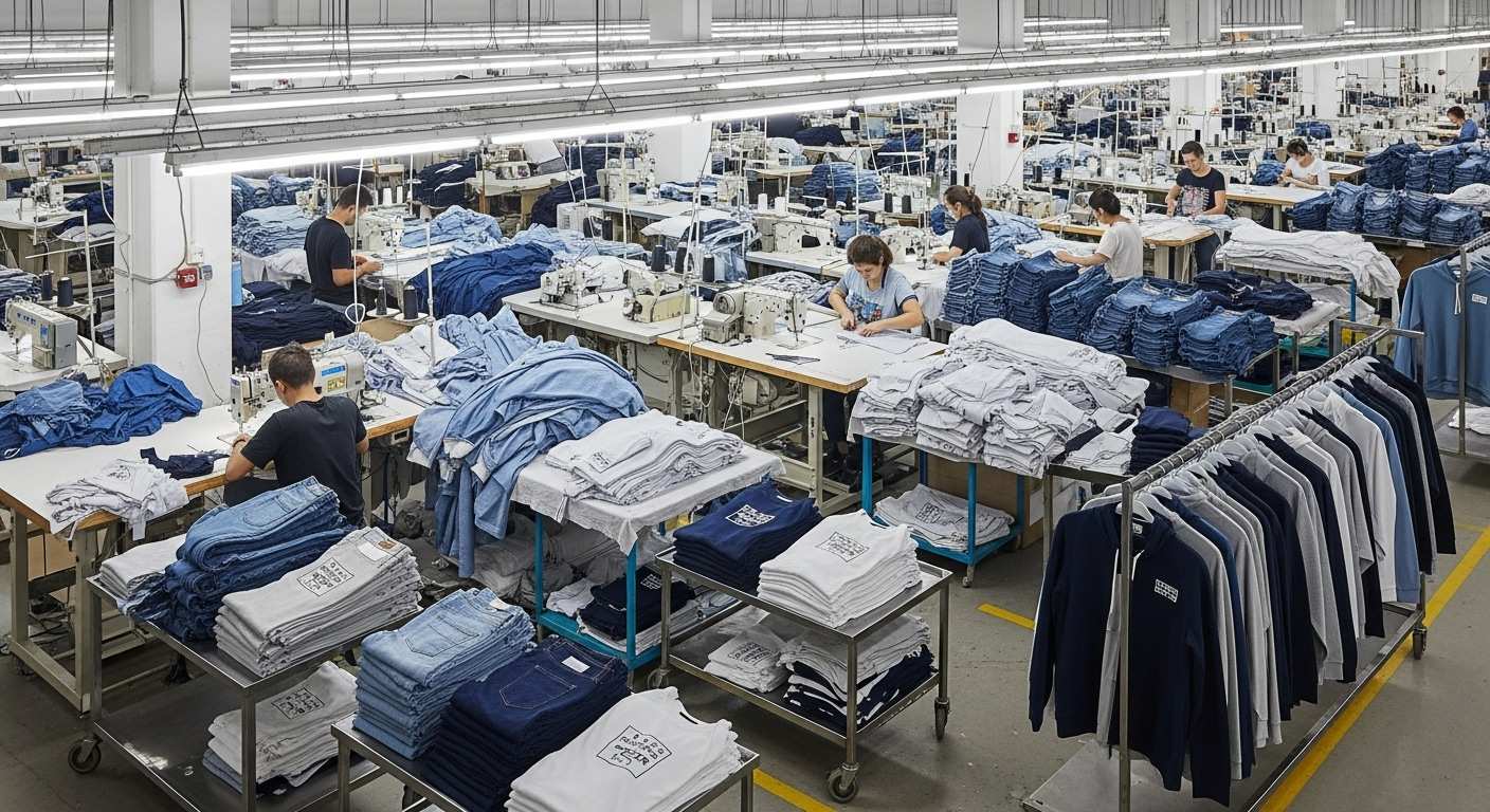 Швейная фабрика производства одежды под брендом для мужчин