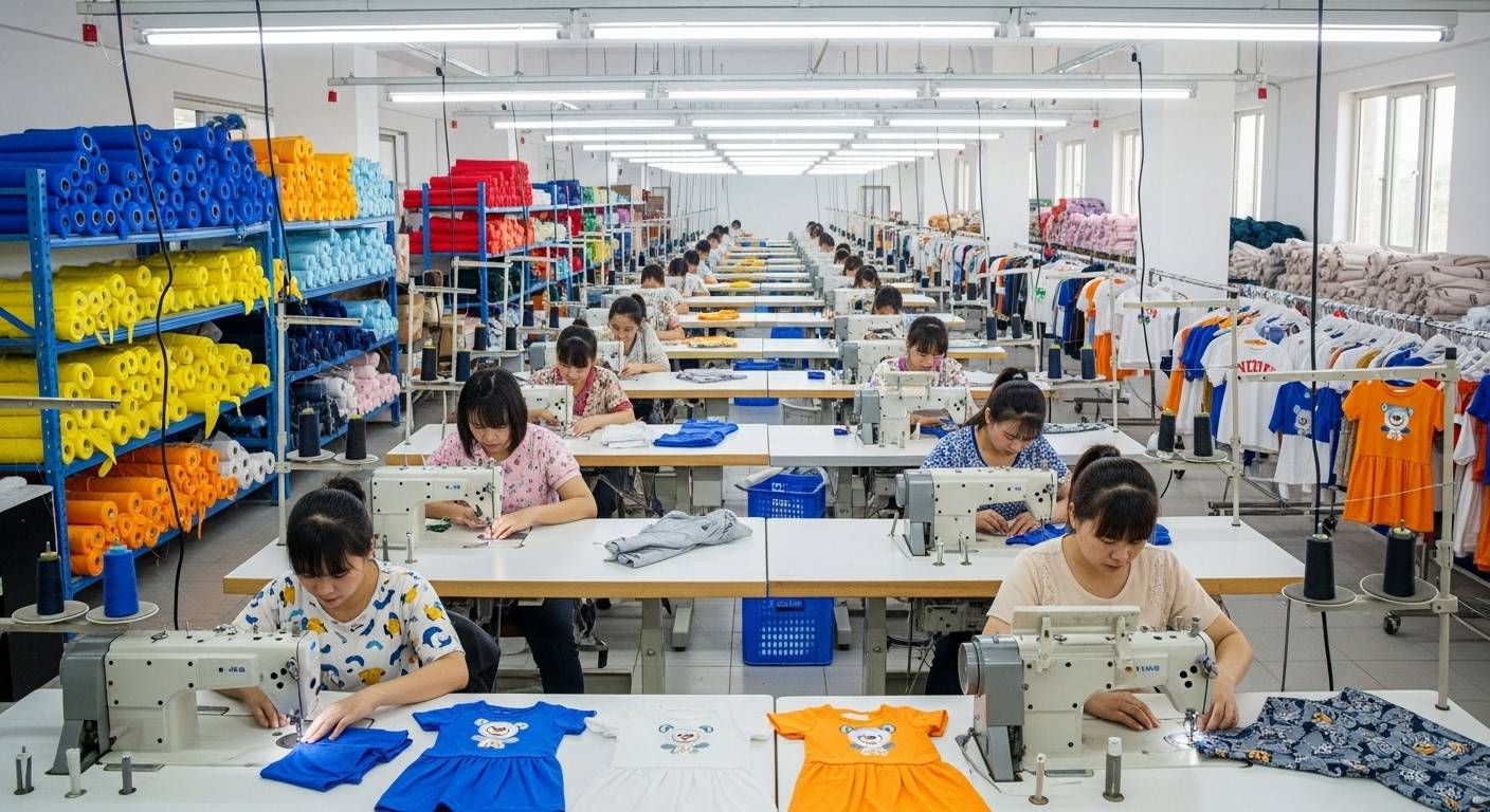 Швейная фабрика производства одежды под брендом для детей