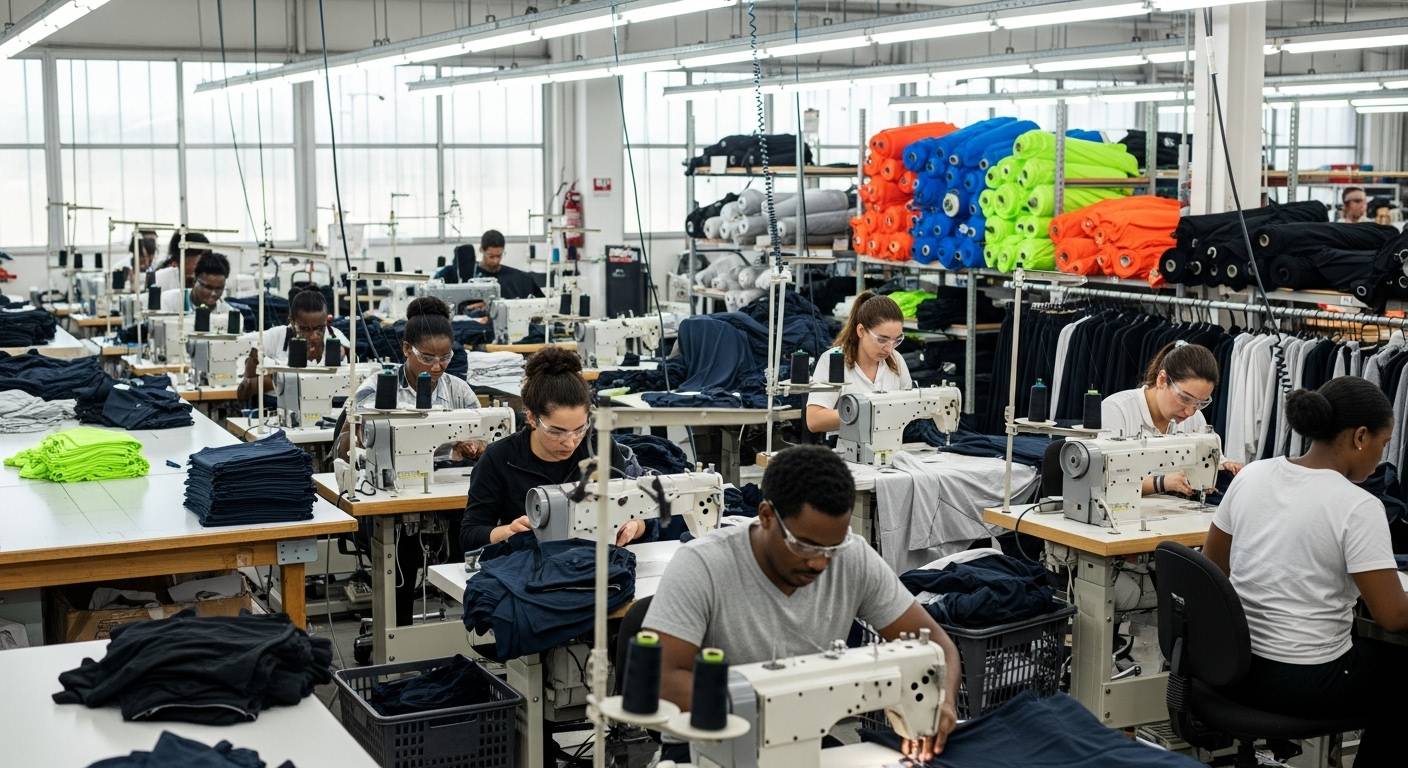 Швейная фабрика производства одежды под брендом спортивной одежды