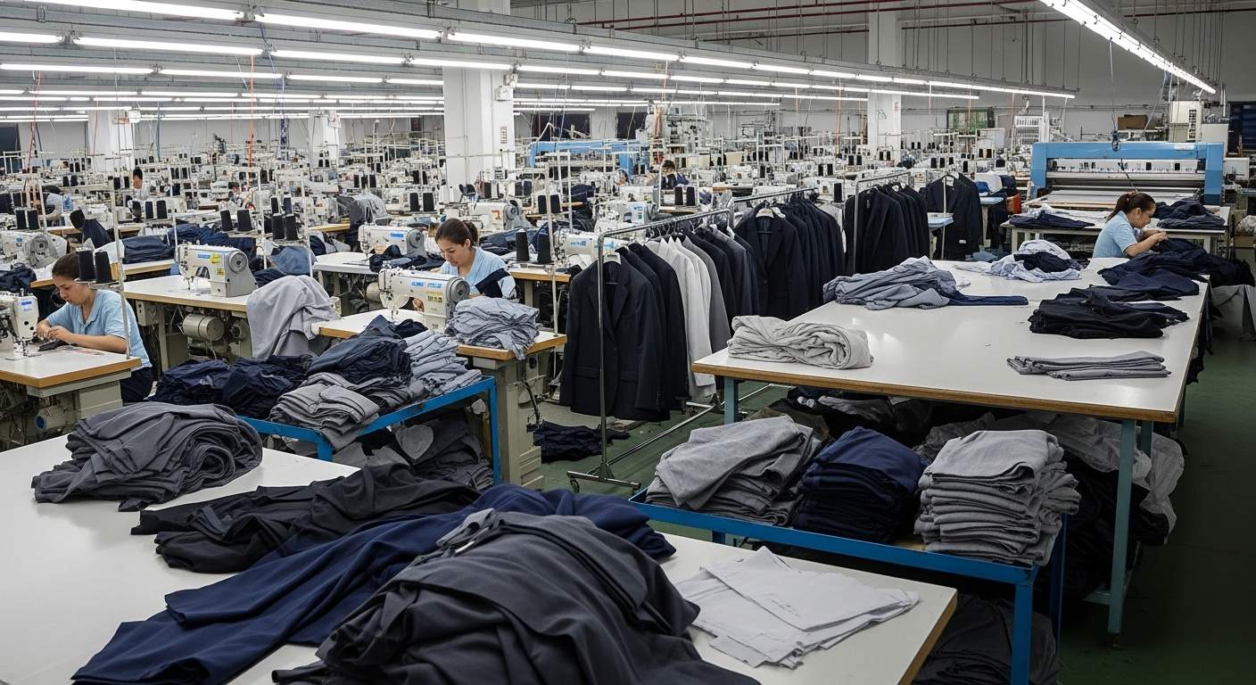 Швейная фабрика промышленного производства деловой одежды