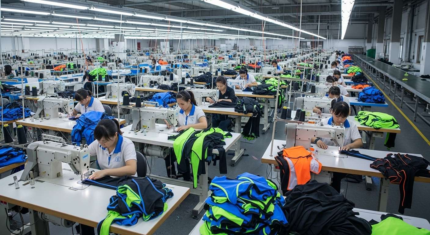 Швейная фабрика промышленного производства спортивной одежды