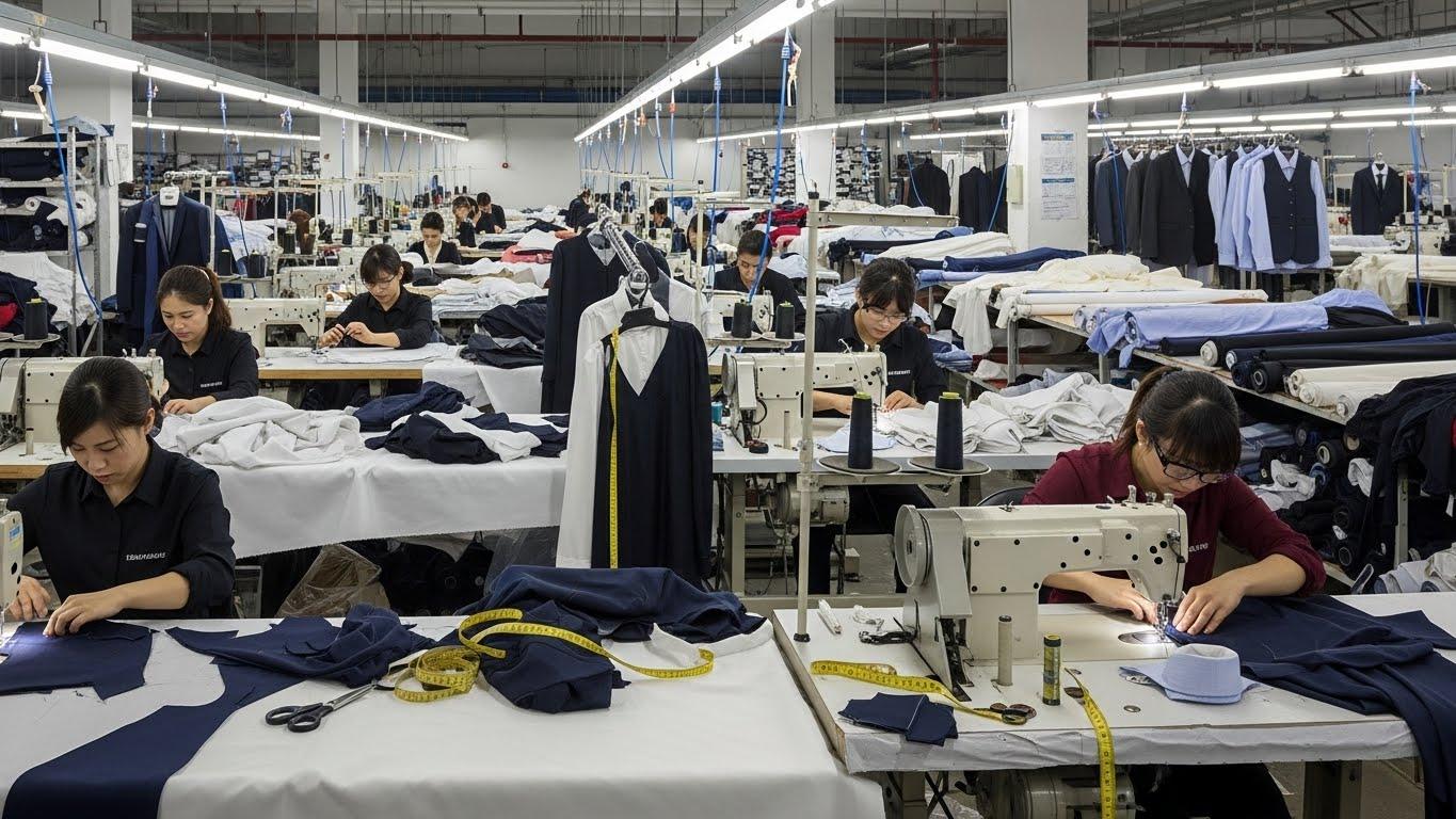 Процесс индивидуального производства одежды Производство одежды под заказ на фабрике